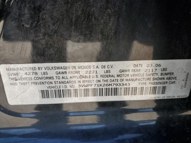 Photo 10 from auction – 2006 VOLKSWAGEN JETTA VALU with VIN 3VWPF71K26M793343