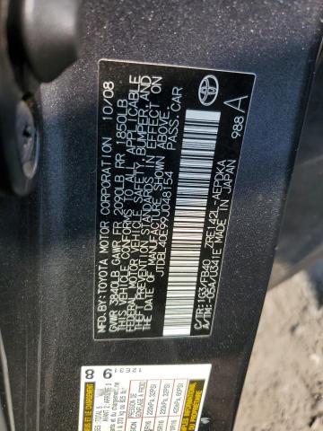 Photo 10 from auction – 2009 TOYOTA COROLLA BA with VIN JTDBL40E99J048154