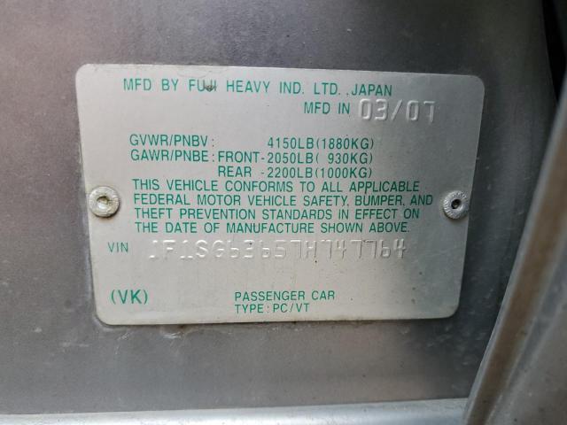 Photo 10 from auction – 2007 SUBARU FORESTER 2 with VIN JF1SG63657H747764