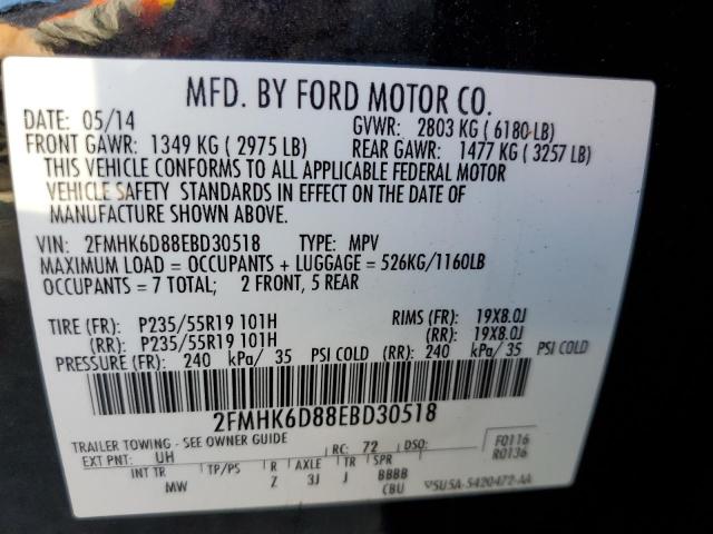 Photo 10 from auction – 2014 FORD FLEX LIMIT with VIN 2FMHK6D88EBD30518