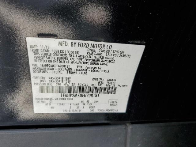 Photo 10 from auction – 2015 FORD TAURUS POL with VIN 1FAHP2MK0FG208181