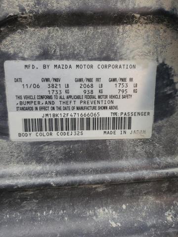 Photo 10 from auction – 2007 MAZDA 3 I with VIN JM1BK12F471666065