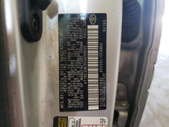 Photo 10 from auction – 2005 TOYOTA CAMRY LE with VIN 4T1BE30K35U609835