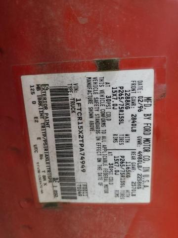 Photo 10 from auction – 1996 FORD RANGER SUP with VIN 1FTCR15X2TPA74949