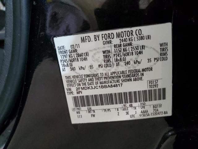 Photo 10 from auction – 2011 FORD EDGE SEL with VIN 2FMDK3JC1BBA84817