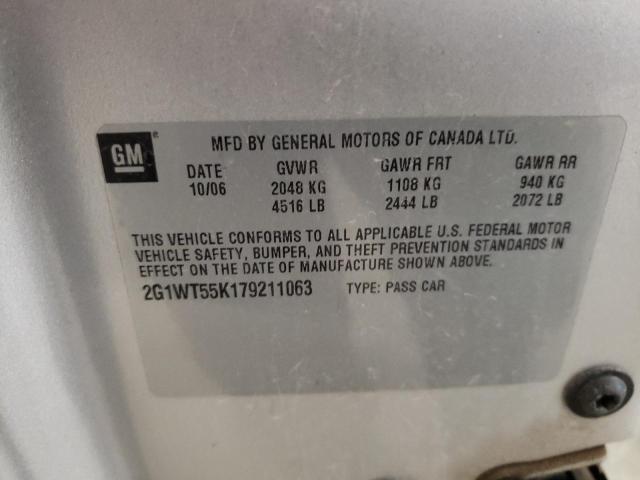 Photo 10 from auction – 2007 CHEVROLET IMPALA LT with VIN 2G1WT55K179211063