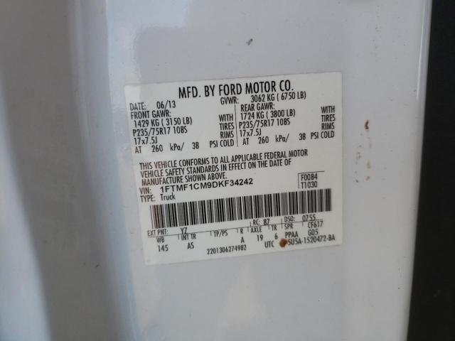 Photo 10 from auction – 2013 FORD F150 with VIN 1FTMF1CM9DKF34242