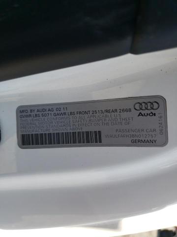 Photo 10 from auction – 2011 AUDI A5 PREMIUM with VIN WAULFAFH3BN012757