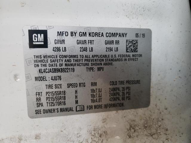 Photo 10 from auction – 2019 BUICK ENCORE PRE with VIN KL4CJASB9KB922119