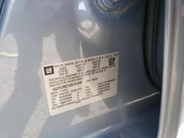 Photo 10 from auction – 2016 CHEVROLET SILVERADO with VIN 3GCPCREC1GG101048