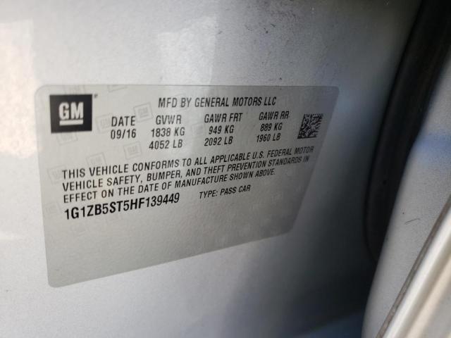 Photo 10 from auction – 2017 CHEVROLET MALIBU LS with VIN 1G1ZB5ST5HF139449