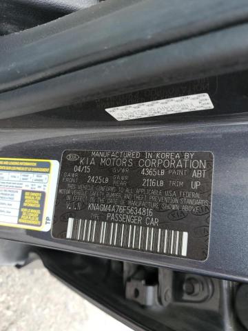 Photo 10 from auction – 2015 KIA OPTIMA LX with VIN KNAGM4A76F5634816