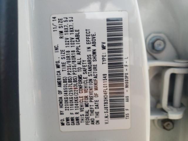 Photo 10 from auction – 2015 ACURA RDX with VIN 5J8TB3H34FL011549
