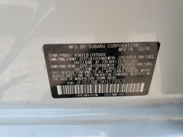 Photo 10 from auction – 2019 SUBARU CROSSTREK with VIN JF2GTAMC9KH279924