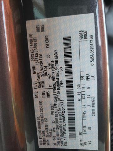 Photo 10 from auction – 2021 FORD F150 SUPER with VIN 1FTEW1CP0MFD01731