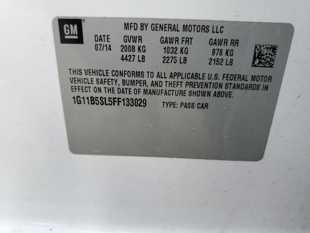 Photo 10 from auction – 2015 CHEVROLET MALIBU LS with VIN 1G11B5SL5FF133029