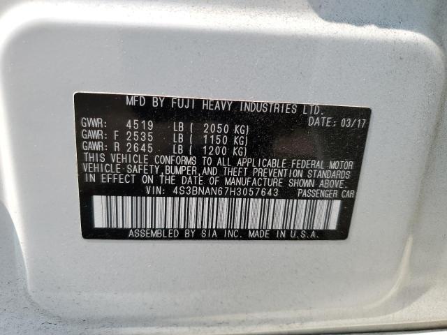 Photo 10 from auction – 2017 SUBARU LEGACY 2.5 with VIN 4S3BNAN67H3057643