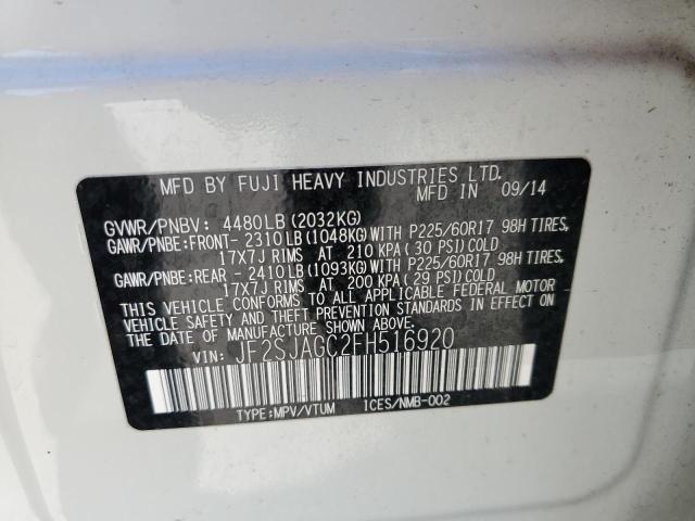 Photo 10 from auction – 2015 SUBARU FORESTER 2 with VIN JF2SJAGC2FH516920
