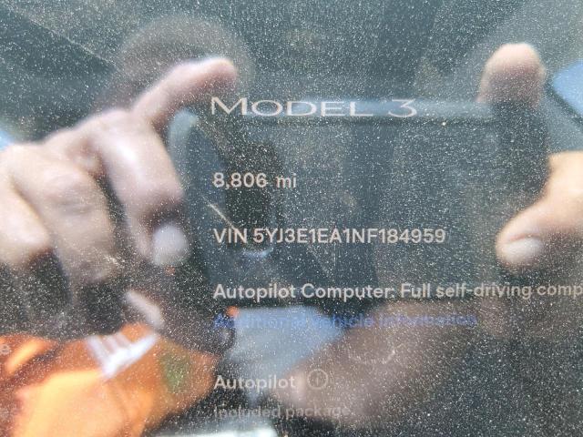 Photo 8 from auction – 2022 TESLA MODEL 3 with VIN 5YJ3E1EA1NF184959