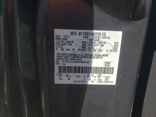 Photo 10 from auction – 2013 FORD F150 SUPER with VIN 1FTEX1CM5DFB69729
