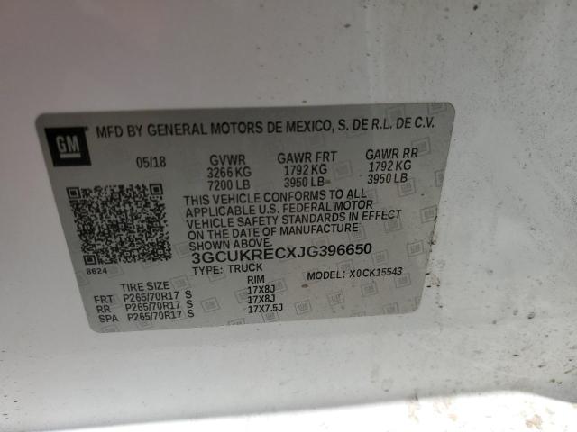 Photo 10 from auction – 2018 CHEVROLET SILVERADO with VIN 3GCUKRECXJG396650