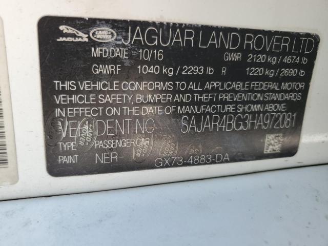 Photo 10 from auction – 2017 JAGUAR XE with VIN SAJAR4BG3HA972081