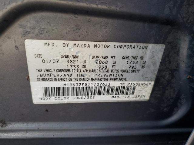 Photo 10 from auction – 2007 MAZDA 3 I with VIN JM1BK32F871707633