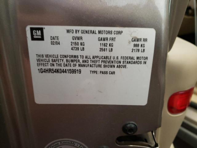 Photo 10 from auction – 2004 BUICK LESABRE LI with VIN 1G4HR54K044159919