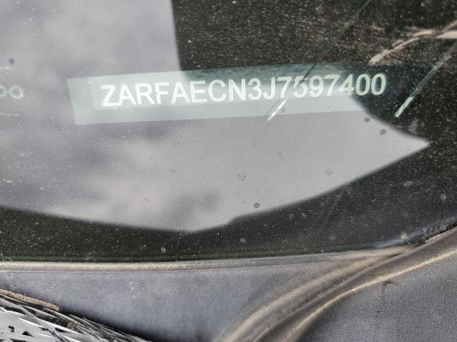 Photo 10 from auction – 2018 ALFA ROMEO GIULIA TI with VIN ZARFAECN3J7597400