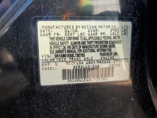 Photo 10 from auction – 2008 NISSAN SENTRA 2.0 with VIN 3N1AB61E68L730783