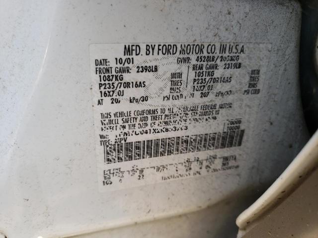 Photo 10 from auction – 2002 FORD ESCAPE with VIN 1FMYU041X2KB03763