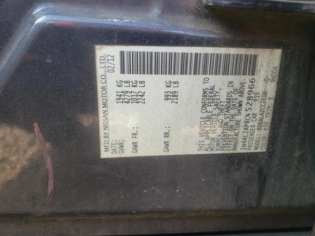Photo 10 from auction – 2012 NISSAN ALTIMA BAS with VIN 1N4AL2AP8CN528966