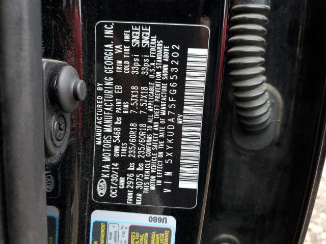Photo 10 from auction – 2015 KIA SORENTO EX with VIN 5XYKUDA75FG653202