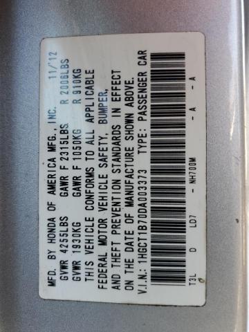 Photo 10 from auction – 2013 HONDA ACCORD EX with VIN 1HGCT1B70DA003373