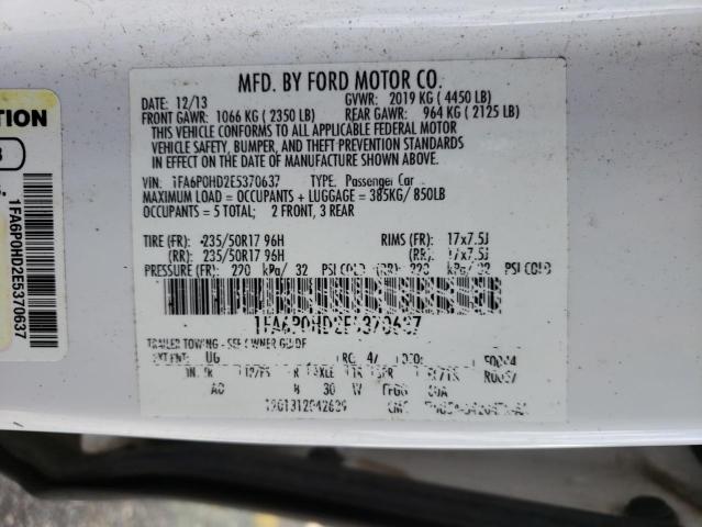 Photo 10 from auction – 2014 FORD FUSION SE with VIN 1FA6P0HD2E5370637