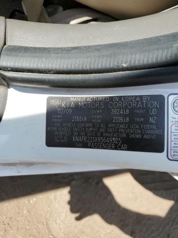 Photo 10 from auction – 2009 KIA SPECTRA EX with VIN KNAFE221X95649525