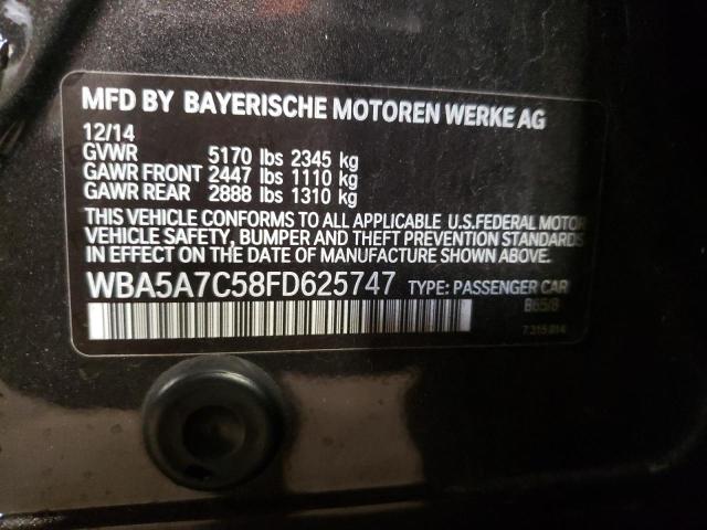 Photo 10 from auction – 2015 BMW 528 XI with VIN WBA5A7C58FD625747