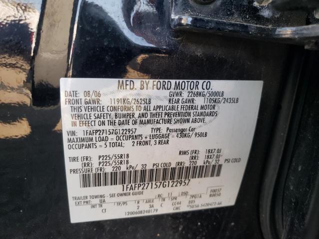 Photo 10 from auction – 2007 FORD FIVE HUNDR with VIN 1FAFP27157G122957