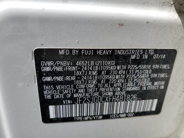 Photo 10 from auction – 2015 SUBARU FORESTER 2 with VIN JF2SJGDCXFH481826