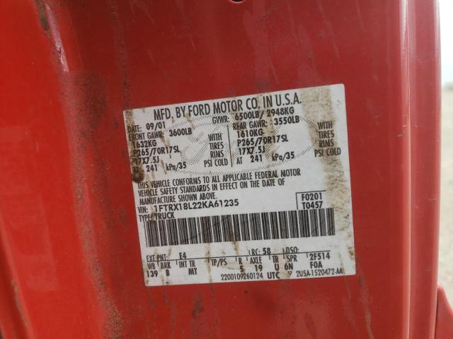 Photo 10 from auction – 2002 FORD F150 CREW with VIN 1FTRX18L22KA61235