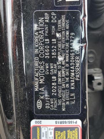 Photo 10 from auction – 2017 KIA RIO LX with VIN KNADM4A30H6113779