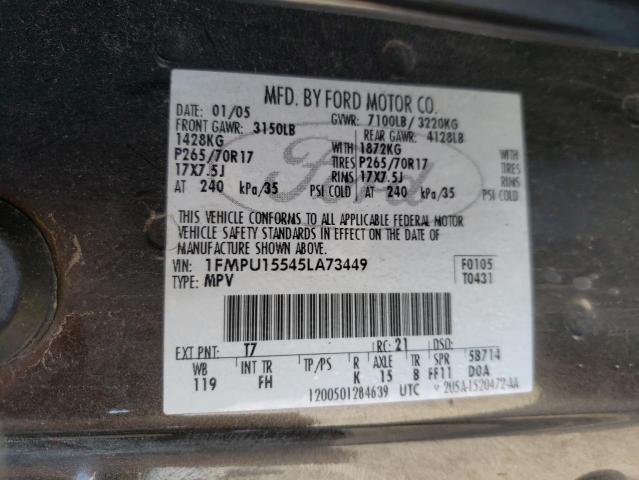Photo 10 from auction – 2005 FORD EXPEDITION with VIN 1FMPU15545LA73449