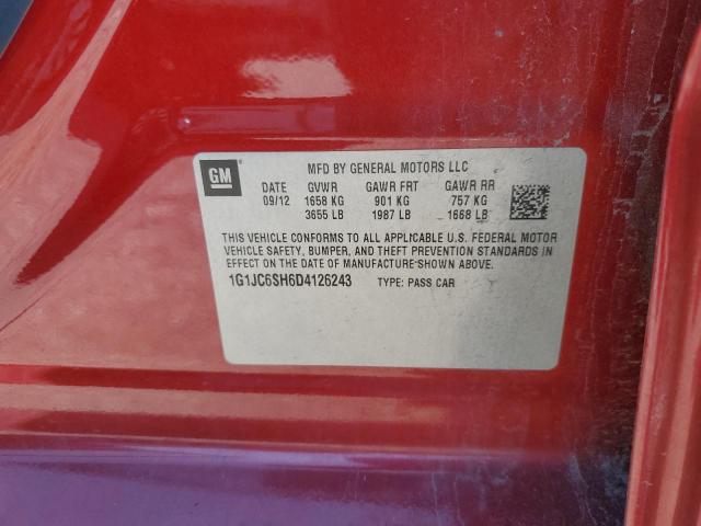 Photo 10 from auction – 2013 CHEVROLET SONIC LT with VIN 1G1JC6SH6D4126243