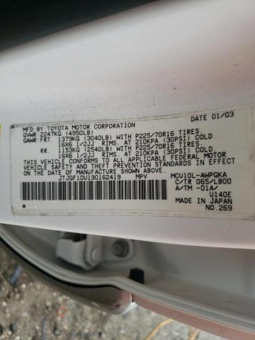 Photo 10 from auction – 2003 LEXUS RX 300 with VIN JTJGF10U130162419