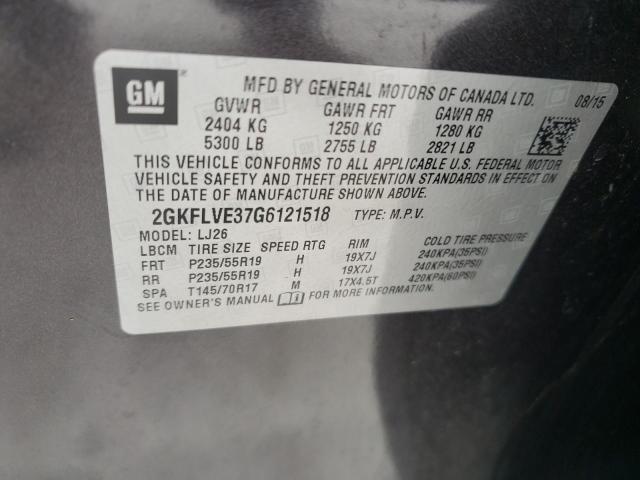 Photo 10 from auction – 2016 GMC TERRAIN DE with VIN 2GKFLVE37G6121518