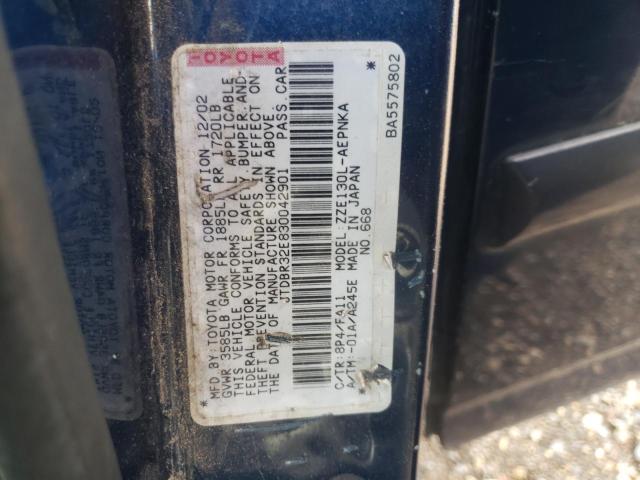 Photo 10 from auction – 2003 TOYOTA COROLLA CE with VIN JTDBR32E830042901