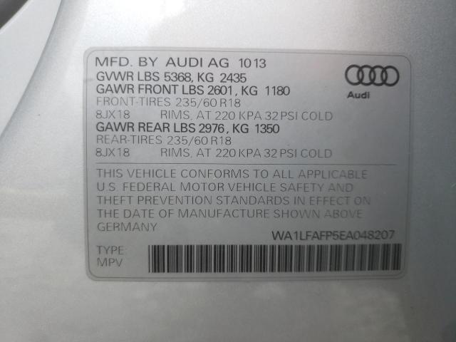 Photo 10 from auction – 2014 AUDI Q5 PREMIUM with VIN WA1LFAFP5EA048207