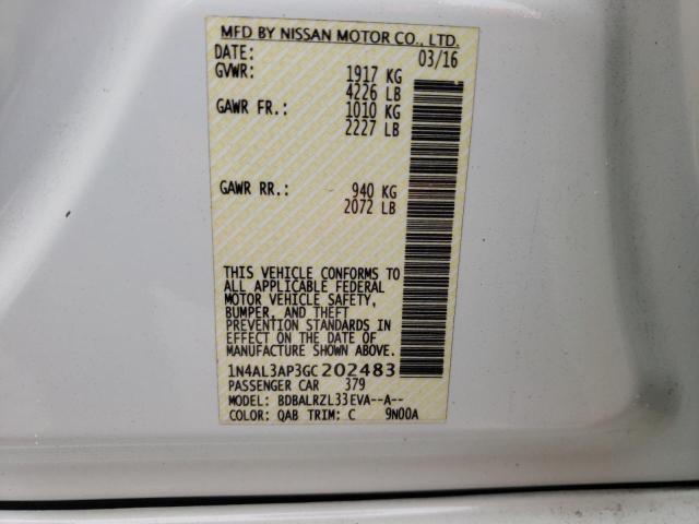 Photo 10 from auction – 2016 NISSAN ALTIMA 2.5 with VIN 1N4AL3AP3GC202483