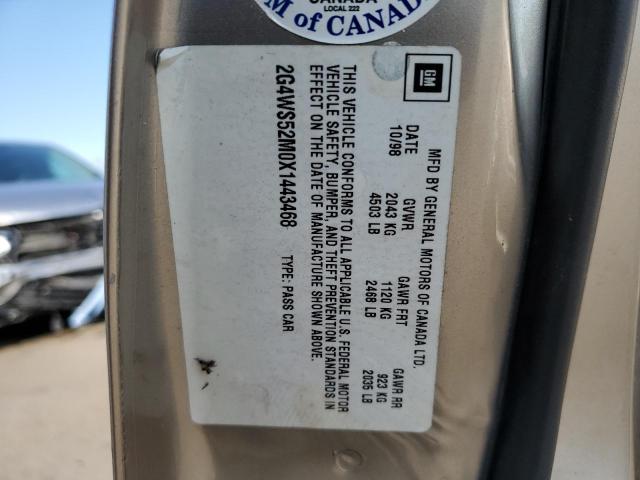 Photo 10 from auction – 1999 BUICK CENTURY LI with VIN 2G4WS52M0X1443468