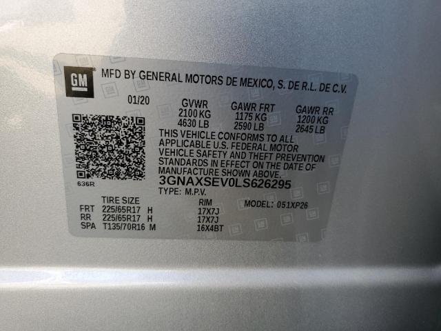 Photo 10 from auction – 2020 CHEVROLET EQUINOX LS with VIN 3GNAXSEV0LS626295